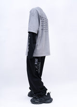 BBD クラッシュドフェイスピグメントTシャツ (Gray)