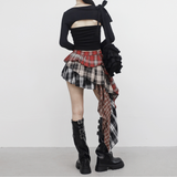 チェナアンバランスチェックカンカンスカート