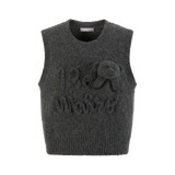 13DE MARZO Rope Knit Logo Vest