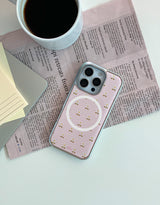   [MADE]プチピンク シルバーエポキシ MagSafe iPhoneケース