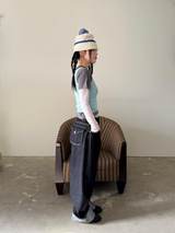 ロールアップノンフェードジーンズ