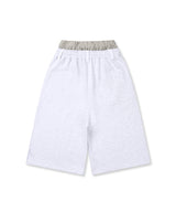 Boxer Layered Bermuda Sweat Pants - White