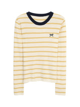 ボウイエローストライプ長袖Tシャツ