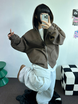 2ウェイ🤎 ハーディービッグフーディージップアップ🤎🩶🖤3カラー