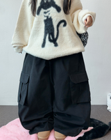 balloon fruity peach-skin cotton cargo balloon pants 🤍🩶🩵 3 COLOR