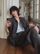 Merid minimal half blazer
