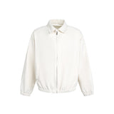Soft Zip-Up Cotton Blouson Jacket