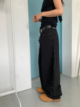 STUD BALLOON WIDE PANTS (2C)