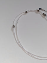 rose quarts vintage leather necklace