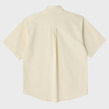 Sky blue C Patch Yellow Oxford short-sleeved Shirt [Unisex]