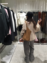 アディンオーバーフィットVネックパフニット（5c）