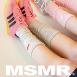 Clare Patch Crew Socks Light Grey