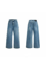 Washed Spine Studded Denim