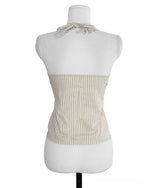 luv french shirring halter sleeveless bl/top