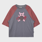 Maltese toy raglan Three-Quarter sleeve T-Shirts