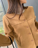 Cams Round Suede Jacket