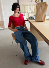 DEEP V HALF TEE