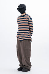 メリストライプロングスリーブTシャツ