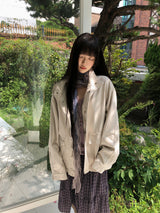 Ally High Neck Washed Field Jacket