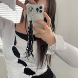 Boucle Mix Long Tassel Keychain