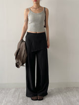 Ribbed U-neck Bra Top Sleeveless