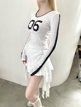 1474. Number lace track T (3color)