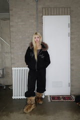 ベビーファーフードジップアップ