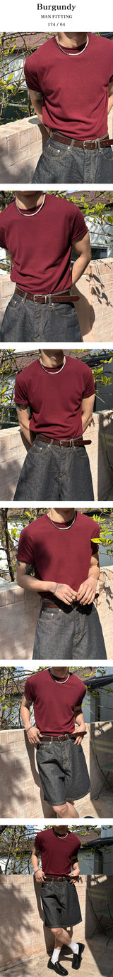 [S/S] Bonding muscle half knit ta-shirts(10color)