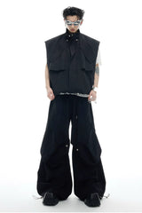 Drawstring Cargo Vest