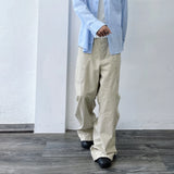 Articulated Knee Wide-Leg Trousers