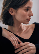 [925 silver] Deux.silver.186 / ruban earring (gold)