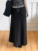 OM Sweat Peach Warm Maxi Skirt (3color)