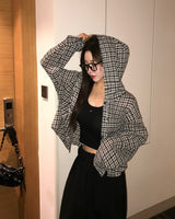 [MADE] Hooded summer checkered shirt