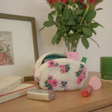 MELLOTORY PATTERN HANDY POUCH (FLOWER IVORY)