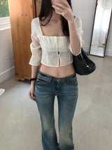 ネッティ ローライズ ブーツカット デニムパンツ (one color)