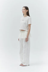 KIRSH PLAIN WORDING POINT T-SHIRT - WHITE