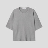 アビン クロップ ワッフル 半袖Tシャツ 4C