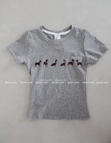 ジェニーダックスフントプリント半袖Tシャツ