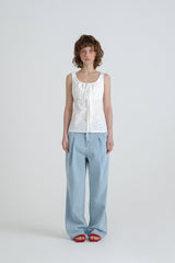 Eyelet button blouse_ivory