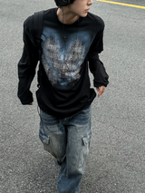 ハンドスプレーブラッシュ長袖Tシャツ