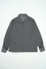 Vina sheer check wrinkle shirt