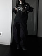 スタッドエッジワイドデニム (fleece-lined / 2color)