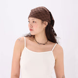 brown knit bandana