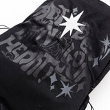 Printed Hidden Pocket Backpack (Black)