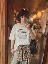 Dino loose fit check shirt