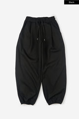 Mink pintuck balloon jogger sweatpants