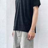 Black Field Textured Henley Top