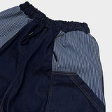 stripe patch denim pants_blue