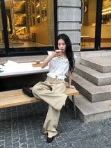 Pure frill blouse_ivory