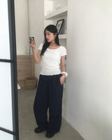 デルク レースパンチング パフ ショートスリーブ Tシャツ